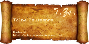Tolna Zsuzsanna névjegykártya